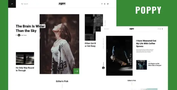 Poppy – Blog & Magazine Elementor Template Kit